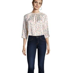 *Clearance* Tucker Classic Blouse White Confetti in Charmeuse